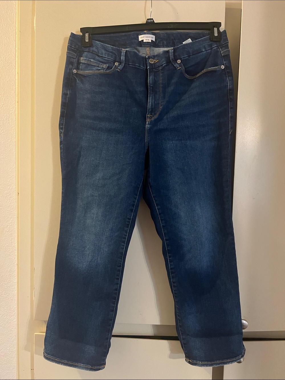 Good American Women's Dark Blue Stretch Denim Jeans